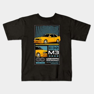 Vintage E30 Sport Car Kids T-Shirt